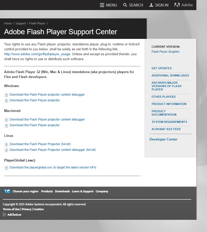 Adobe Flash discontinuato? Ecco come riattivarlo su Windows 10 (solo in caso di estrema necessità)